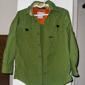 Columbia Kids Olive Green Button-Front Jacket